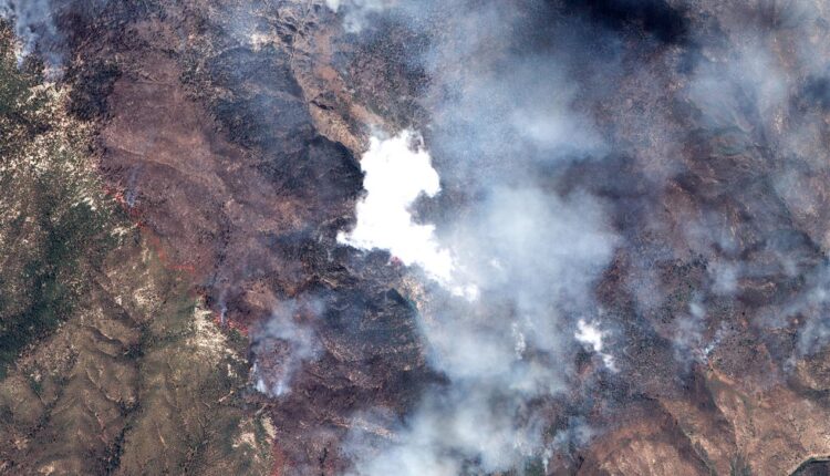 The Mohammed Bin Rashid Space Centre (MBRSC) Released An Image Captured From Space By KhalifaSat, The Wildfires Burning Through Northern And Central California In The United States Of America.