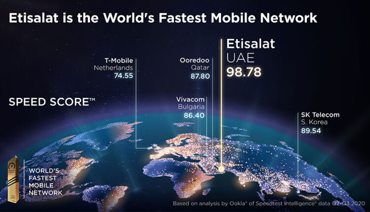 Etisalat UAE Recognised As The Fastest Mobile Network Operator Globally By Ookla®Speedtest®