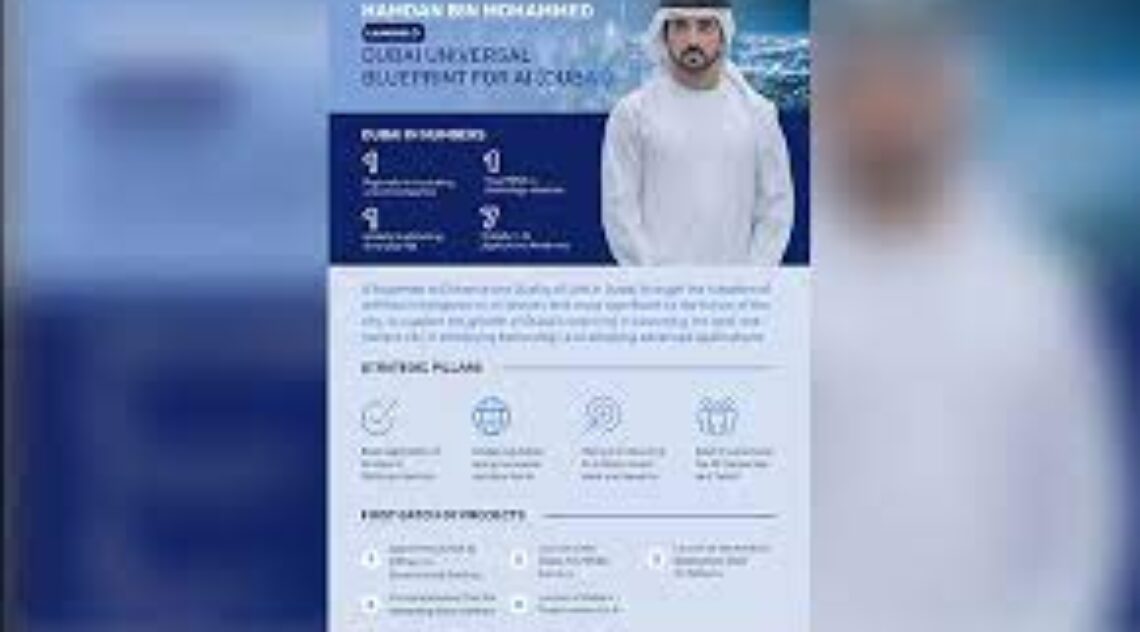 In Line With Mohammed Bin Rashid’s Directives To Establish Dubai As The world’s Fastest, And Most Agile And Future-Ready City Hamdan Bin Mohammed Launches The Dubai Universal Blueprint For Artificial Intelligence