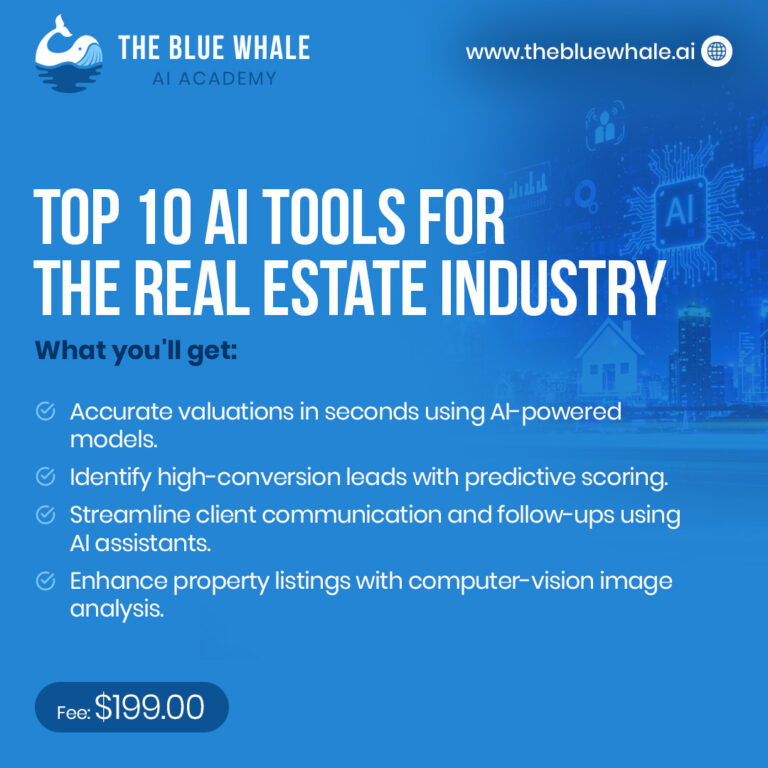 TheBlueWhale.ai Launches ‘Top 10 AI Tools for the Real Estate Industry’