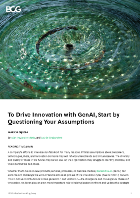 To Drive Innovation with GenAI, Start by Questioning Your Assumptions